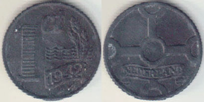 1942 Netherlands 1 Cent (German Occupation) A008148